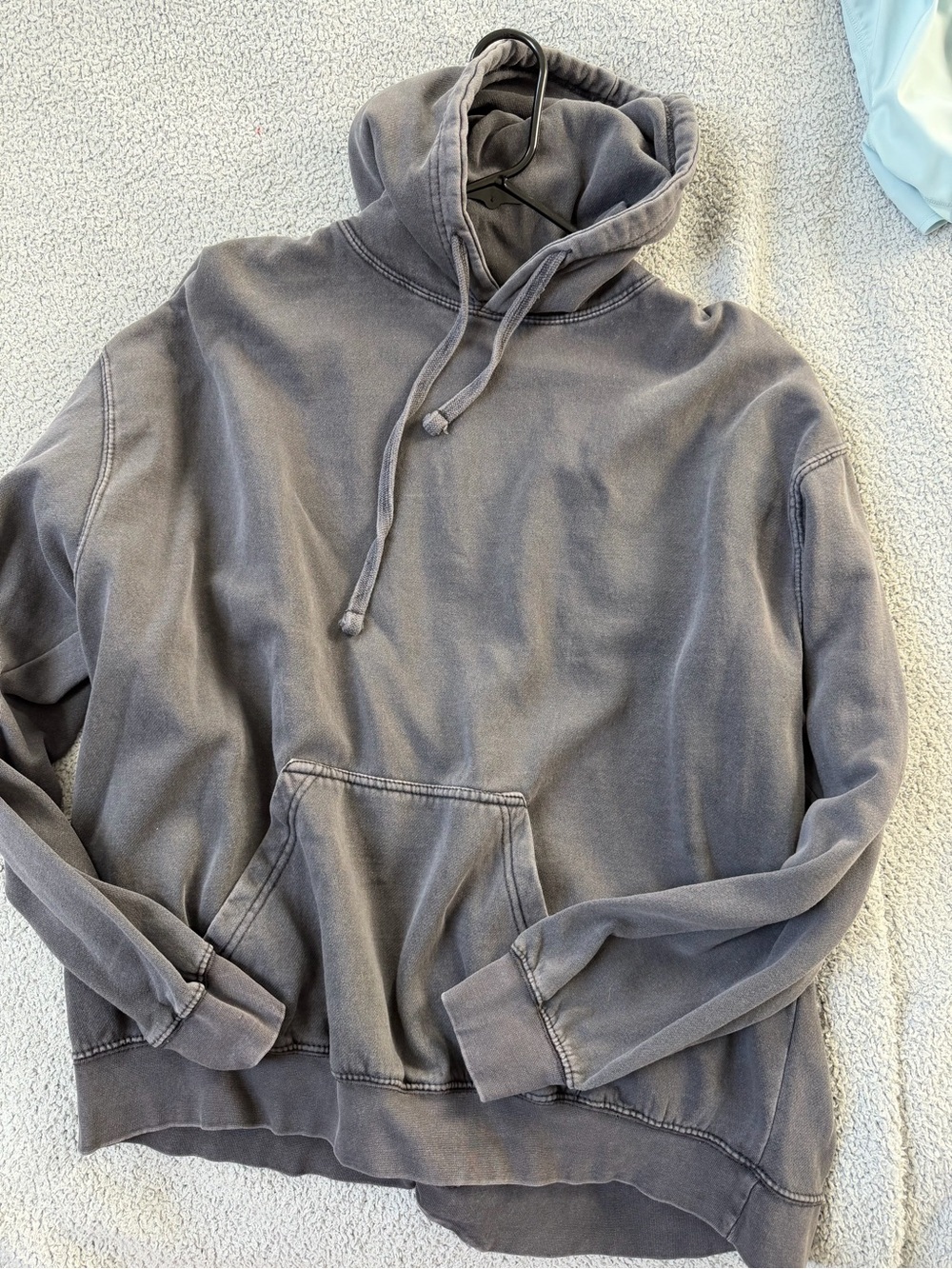 Marshalls Vintage Washed Gray Pullover Hoodie